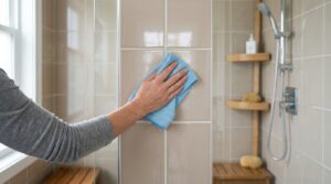 Person_wiping_shower_tiles